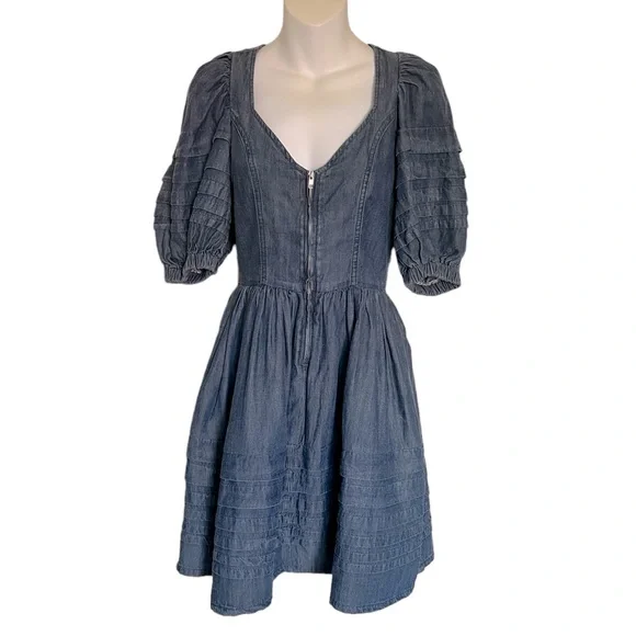 en saison denim dress En Saison Dakota Denim Mini Dress In Indigo - 60% Off